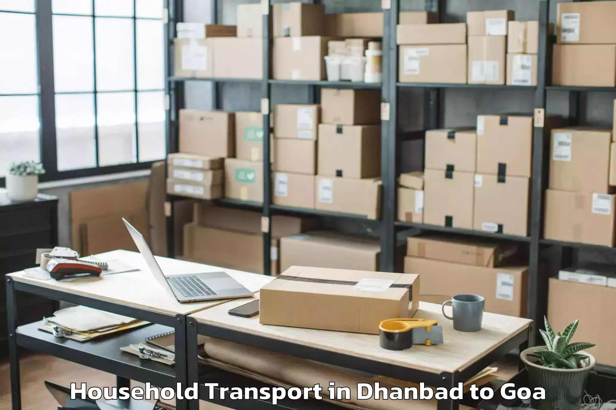 Professional Dhanbad to Sanquelim Household Transport